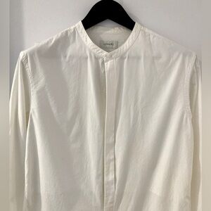 Lemaire White linen button down shirt XL